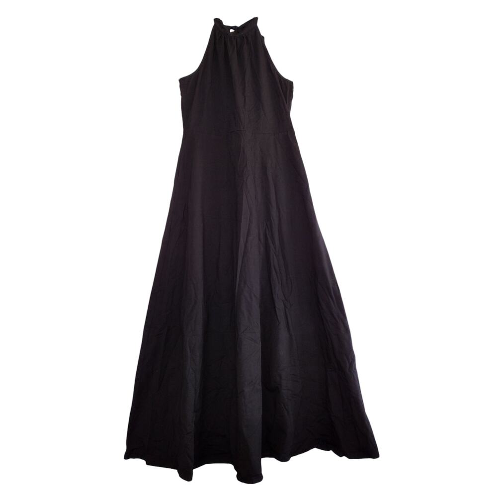 New Women's Halter Style Black Maxi Dress Size Medium